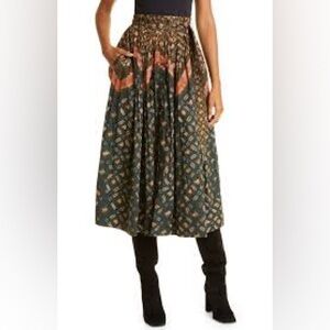 ULLA JOHNSON Printed cotton skirt size 4